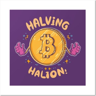 Bitcoin halving Posters and Art